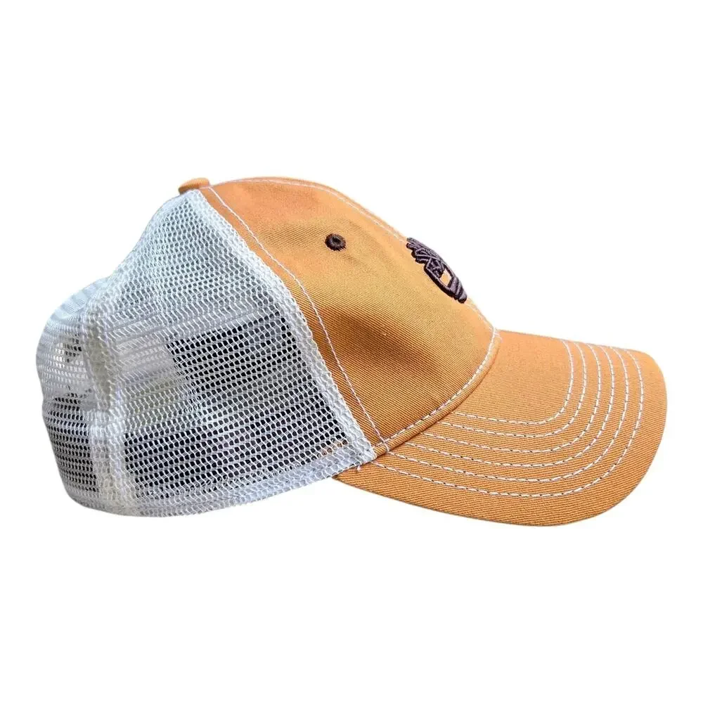 Timberland PRO Gritman Canvas Trucker Hat Mens Brown White Mesh Snapback Cap